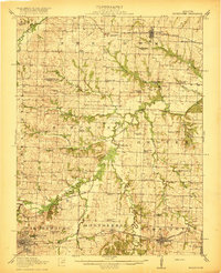 Knobnoster 1917 topographic map thumbnail