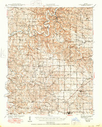 Long Lane 1942 topographic map thumbnail