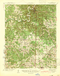 Long Lane 1942 topographic map thumbnail