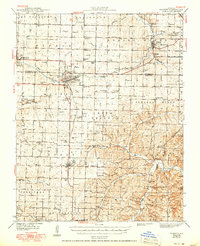 Monett 1943 topographic map thumbnail