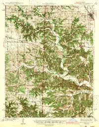 Montgomery City 1942 topographic map thumbnail