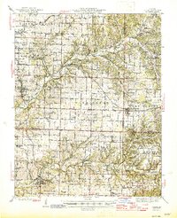 Ozark 1945 topographic map preview