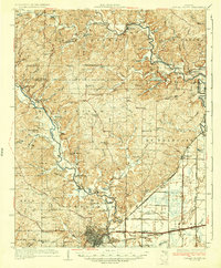 Poplar Bluff 1935 topographic map thumbnail