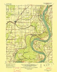 Portageville 1939 topographic map thumbnail