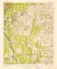 Puxico 1934 topographic map thumbnail
