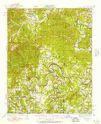 Shell Knob 1950 topographic map thumbnail