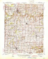 Sweet Springs 1945 topographic map thumbnail