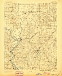 Glasgow 1890 topographic map thumbnail