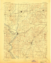 Glasgow 1890 topographic map thumbnail