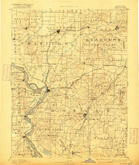 Glasgow 1890 topographic map thumbnail