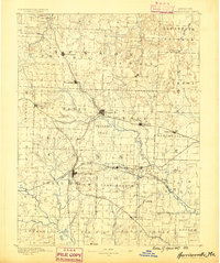 Harrisonville 1887 topographic map thumbnail