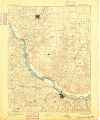 Jefferson City 1886 topographic map thumbnail