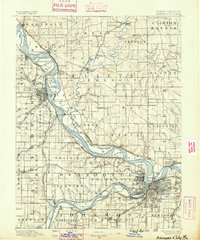 Kansas City 1890 topographic map thumbnail