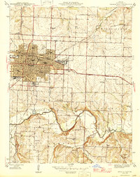 Sedalia East 1946 topographic map thumbnail