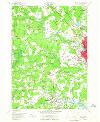 Dover West 1956 topographic map preview