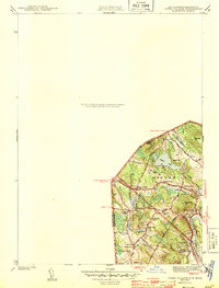 Ayers Village 1943 topographic map thumbnail