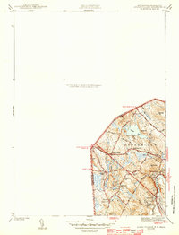 Ayers Village 1943 topographic map thumbnail