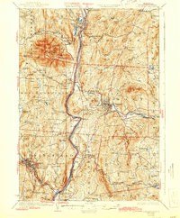 Claremont 1929 topographic map thumbnail