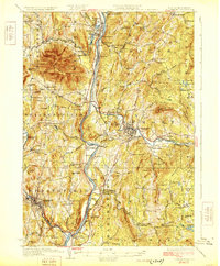 Claremont 1929 topographic map thumbnail