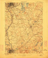 Manchester 1905 topographic map thumbnail