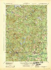 Mt. Pawtuckaway 1944 topographic map thumbnail