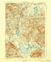 Ossipee Lake 1930 topographic map thumbnail