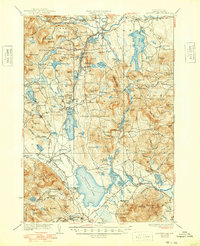 Ossipee Lake 1930 topographic map thumbnail