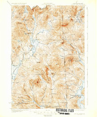 Second Lake 1932 topographic map thumbnail