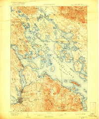 Winnepesaukee 1909 topographic map thumbnail