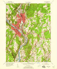 Ansonia 1953 topographic map thumbnail