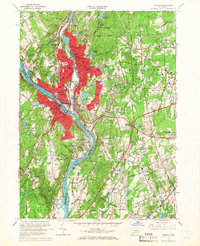 Ansonia 1964 topographic map preview