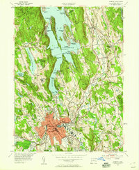 Danbury 1953 topographic map thumbnail