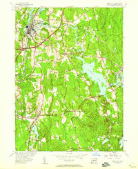 Jewett City 1953 topographic map thumbnail