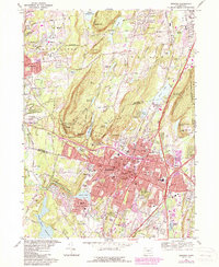 Meriden 1967 topographic map thumbnail