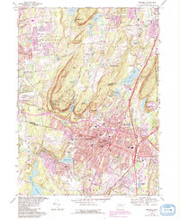 Meriden 1967 topographic map thumbnail