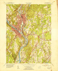 Ansonia 1953 topographic map preview