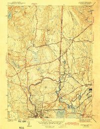 Ashaway 1943 topographic map thumbnail