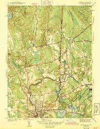 Ashaway 1943 topographic map thumbnail