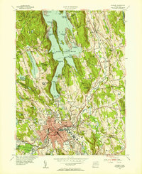 Danbury 1953 topographic map thumbnail