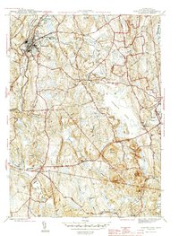 Jewett City 1944 topographic map thumbnail