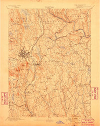 Danbury 1892 topographic map thumbnail