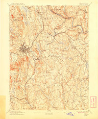 Danbury 1892 topographic map thumbnail