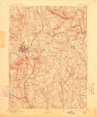 Danbury 1892 topographic map preview