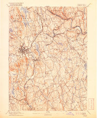 Danbury 1892 topographic map preview