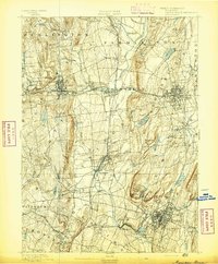 Meriden 1892 topographic map thumbnail