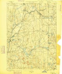 Moosup 1889 topographic map preview