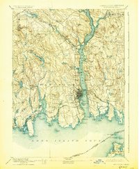 New London 1893 topographic map thumbnail