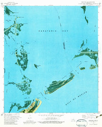 Barataria Pass 1973 topographic map thumbnail