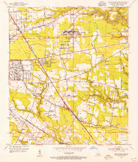 Baton Rouge East 1953 topographic map preview