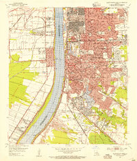 Baton Rouge West 1953 topographic map thumbnail